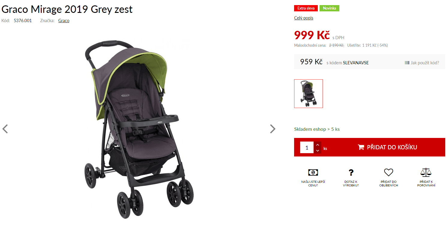 Sportovní kočárek Graco Mirage