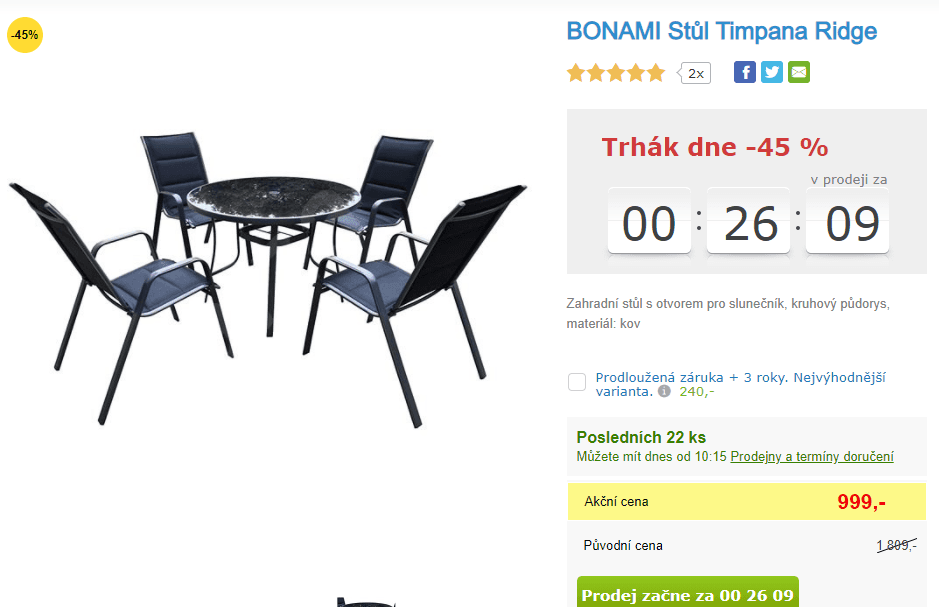 Stůl Timpana Ridge, kovový, 102cm