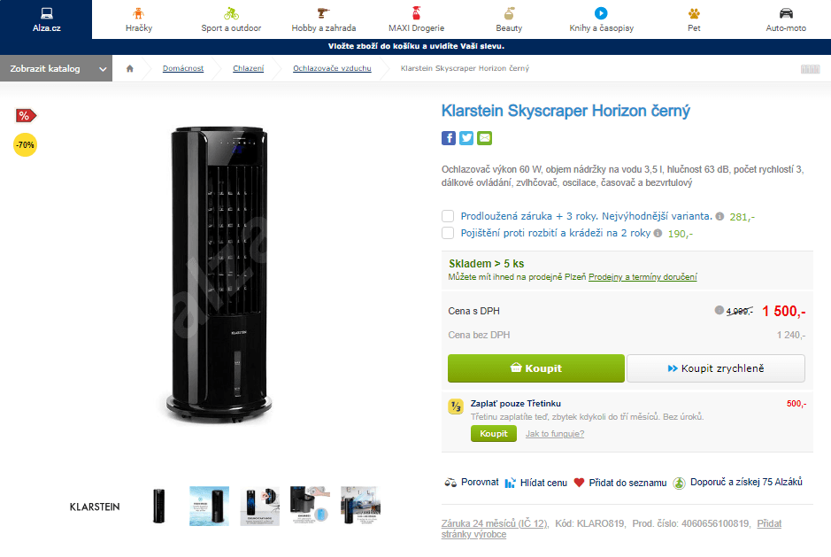 Ochlazovač Klarstein Skyscraper Horizon