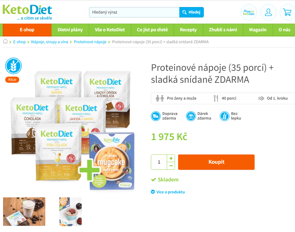 Proteinové nápoje + snídaně zdarma