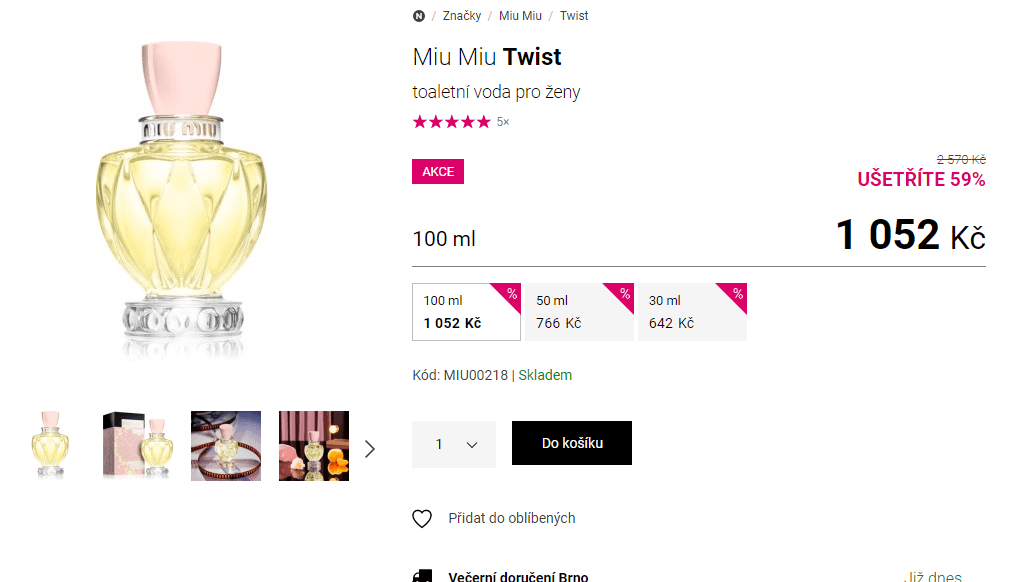 Dámský parfém Miu Miu Twist 100ml