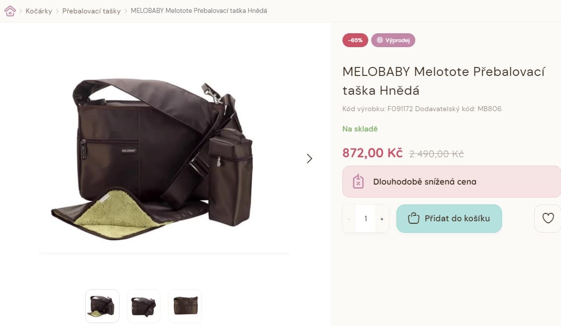 Přebalovací taška Melobaby Melotote