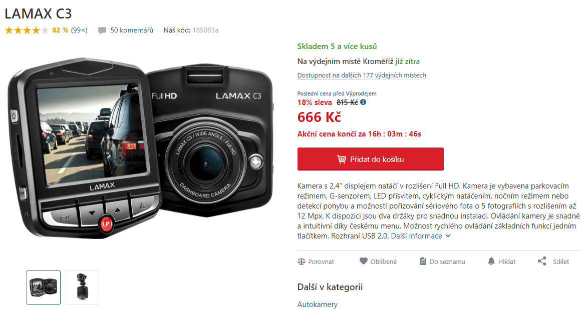 Autokamera Lamax C3