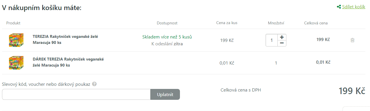 Rakytníček - 1 + 1 vegan balení zdarma