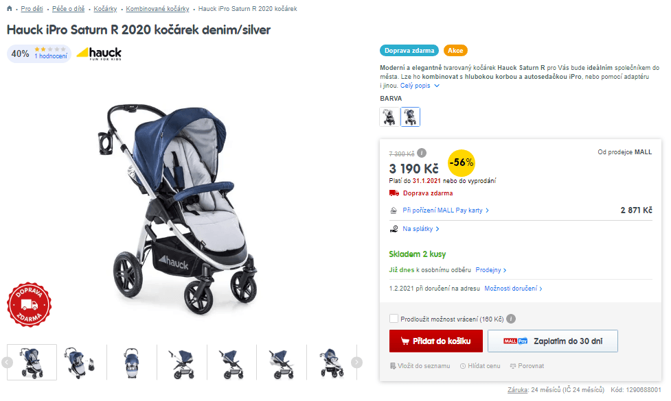 Sportovní kočárek Hauck iPro Saturn R 2020