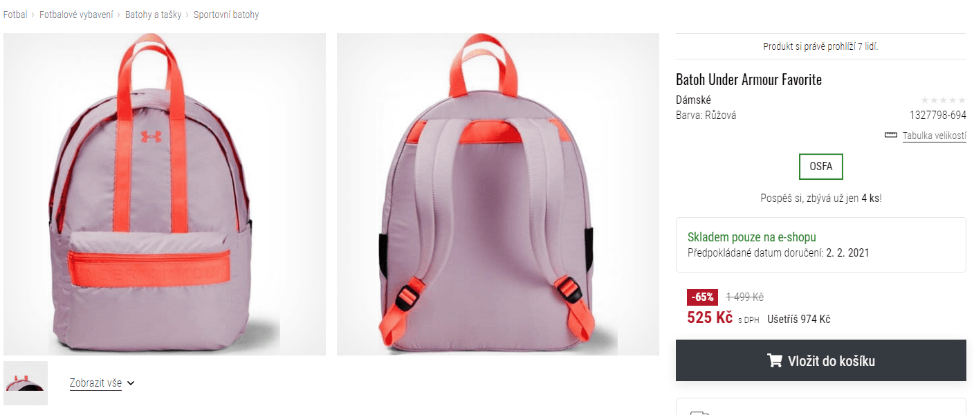 Dámský batoh Under Armour, 25 litrů