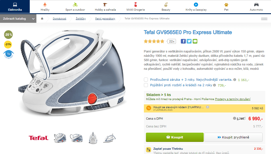 Parní generátor Tefal Pro Express Ultimate