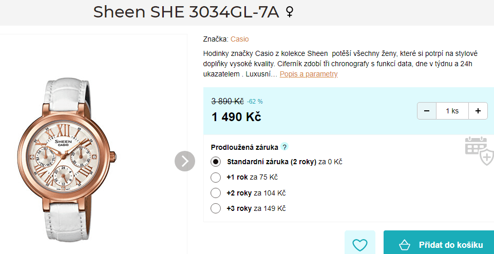 Dámské hodinky Casio Sheen SHE