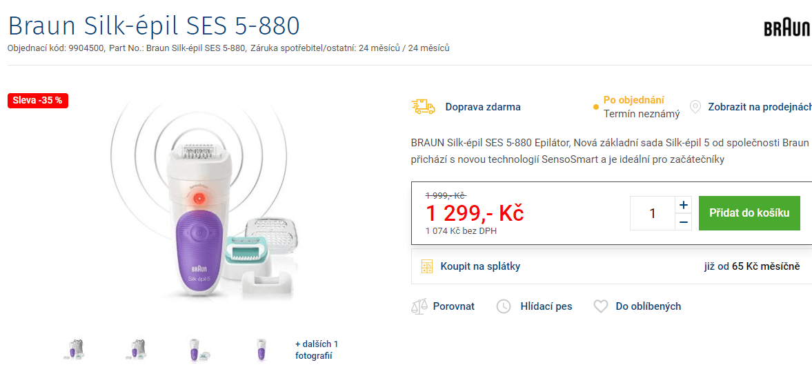 Epilátor Braun SensoSmart Wet & Dry 