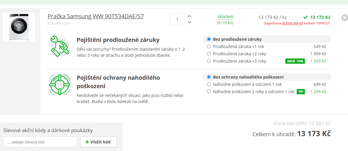 Parní pračka Samsung, 9kg, 1400, Wifi
