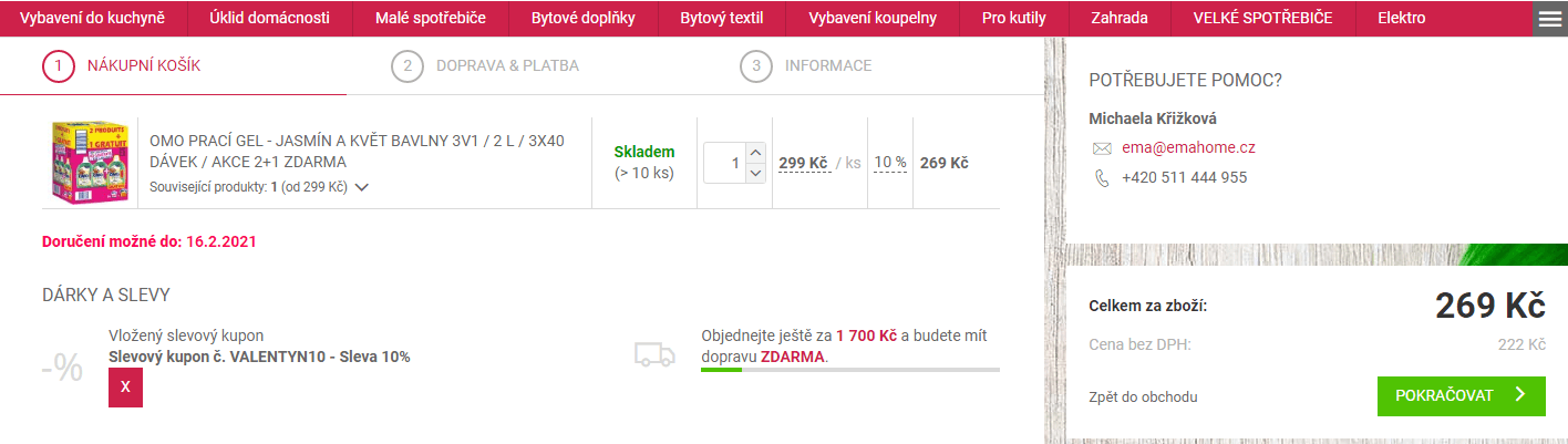 Prací gel OMO jasmín 3v1 / 120 PD