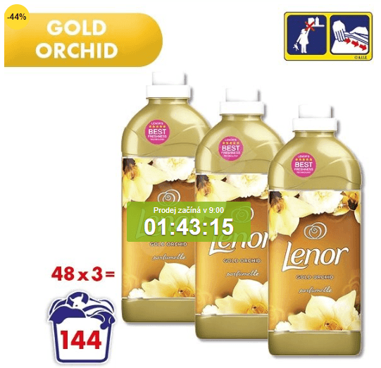 3x 1,42 l. aviváž LENOR Gold Orchid, 