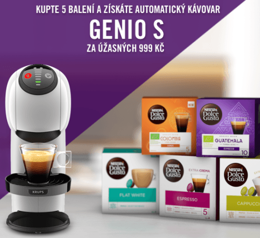 Kávovar na kapsle Krups + 80 káv Nescafé