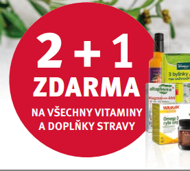Rossmann - 2+1 zdarma na vitamíny a doplňky
