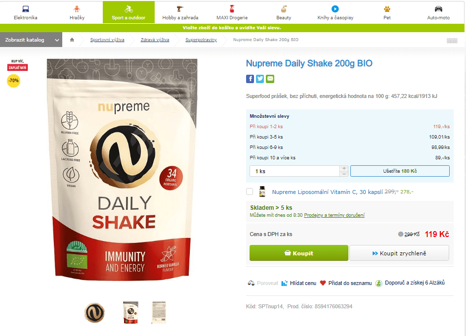 Nupreme BIO Daily Shake 200 g