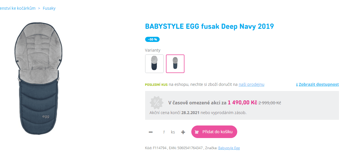 Dětský fusak BABYSTYLE EGG