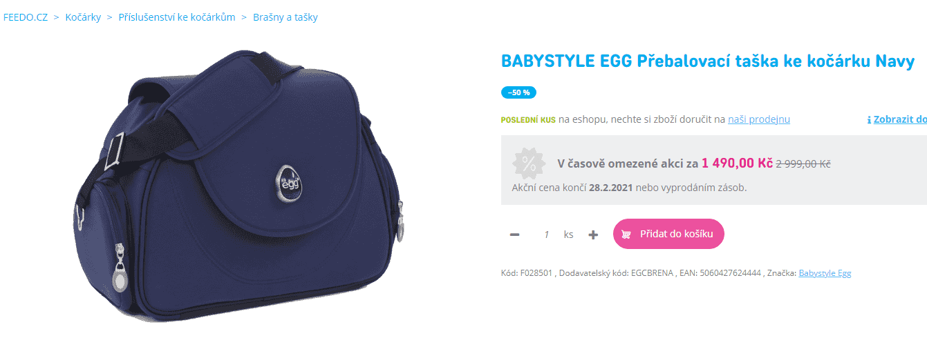Přebalovací taška BABYSTYLE EGG