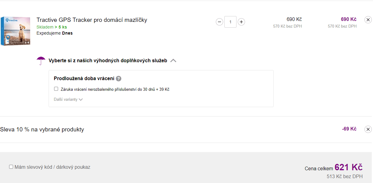 GPS lokátor pro vašeho pejska Tractive 