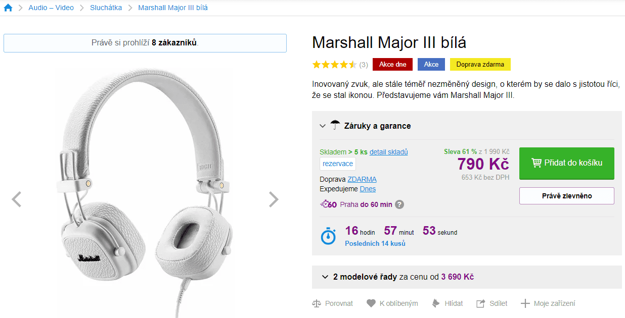 Sluchátka Marshall Major III