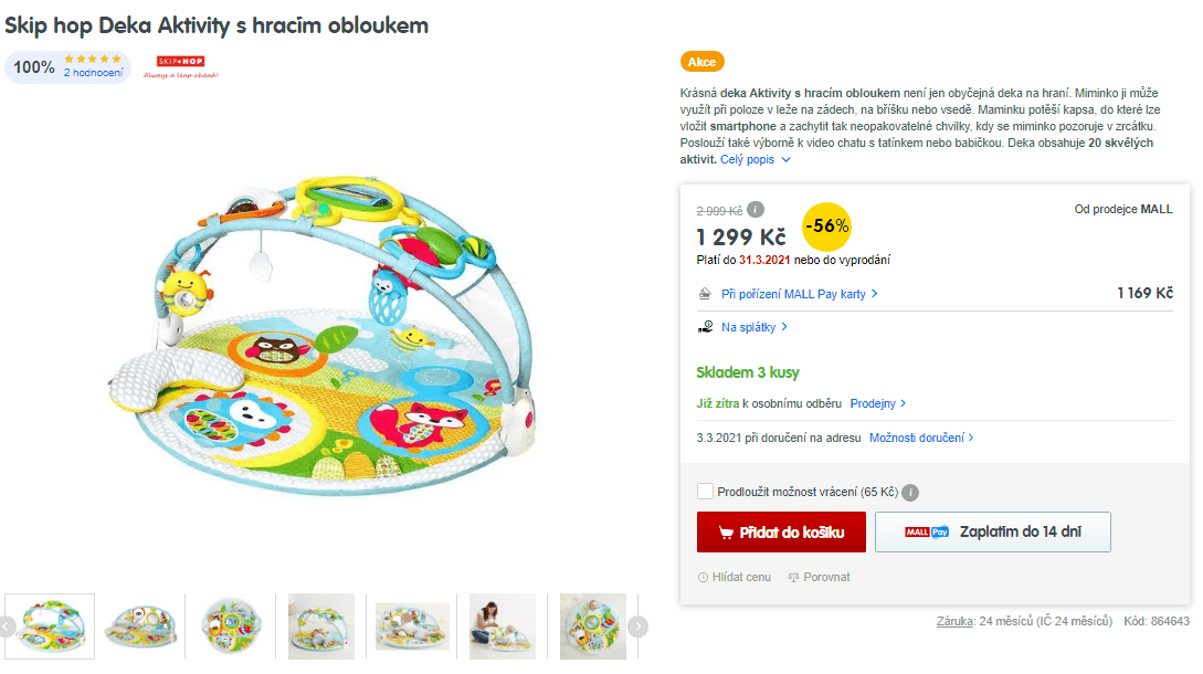 Skip hop Deka Aktivity s hracím obloukem