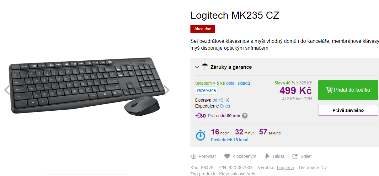 Set BT myš a klávesnice Logitech