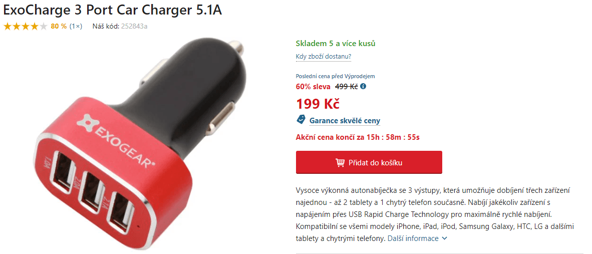 Autonabíječka ExoCharge 3 Port 
