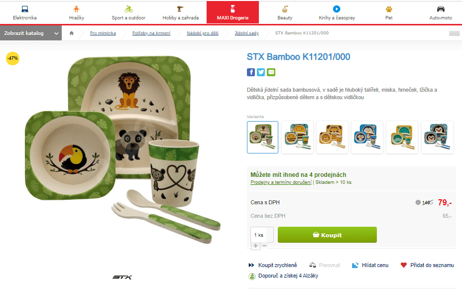 Dětská jídelní sada STX Bamboo
