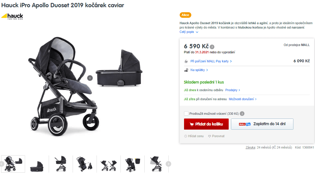 Kombinovaný kočárek Hauck iPro Apollo Duoset