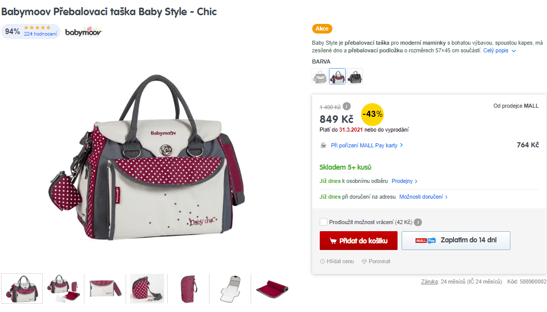 Přebalovací taška Babymoov Baby Style