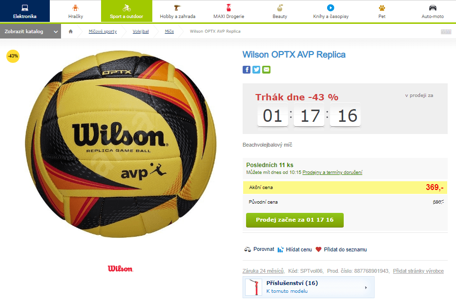 Beachvolejbalový míč Wilson AVP Replica