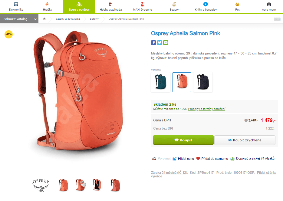 Městský batoh Osprey Aphelia 29 l