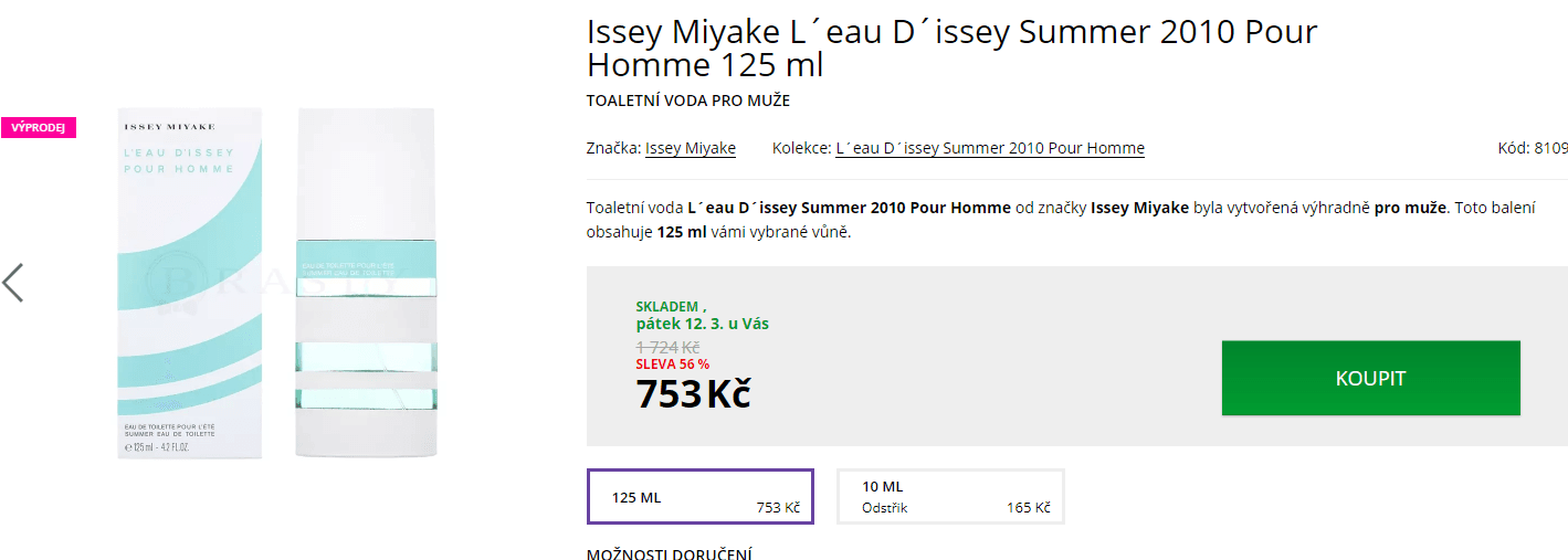 Pánská Issey Miyake L´eau D´issey 125 ml