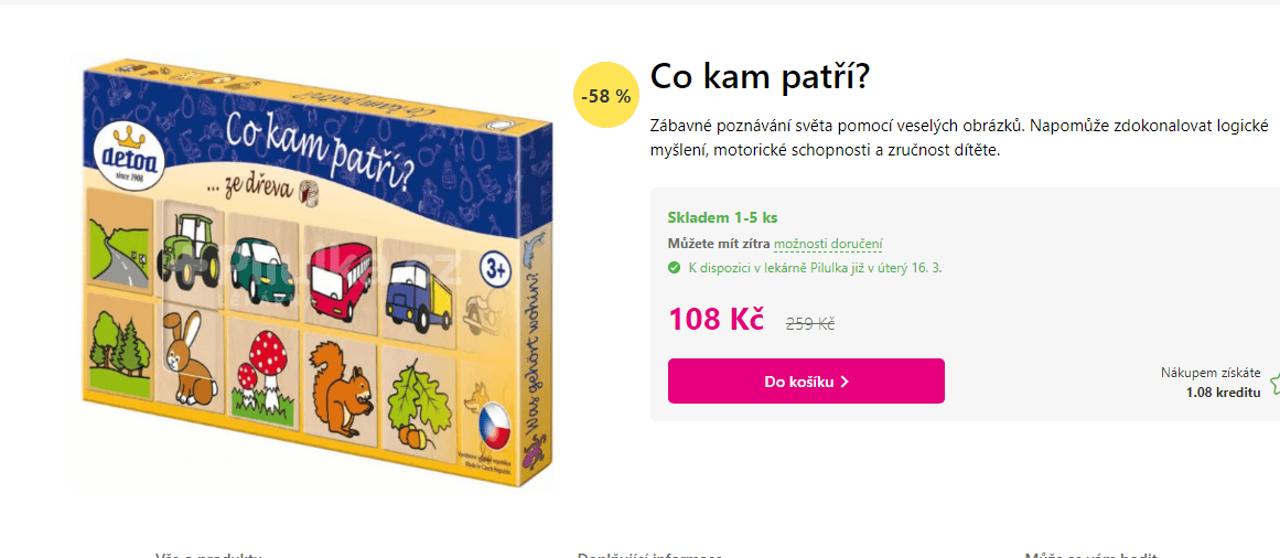 Didaktická hra - Co kam patří?