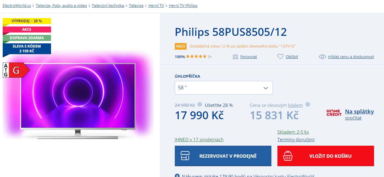 4K Ambilight, Android, 146cm, Philips