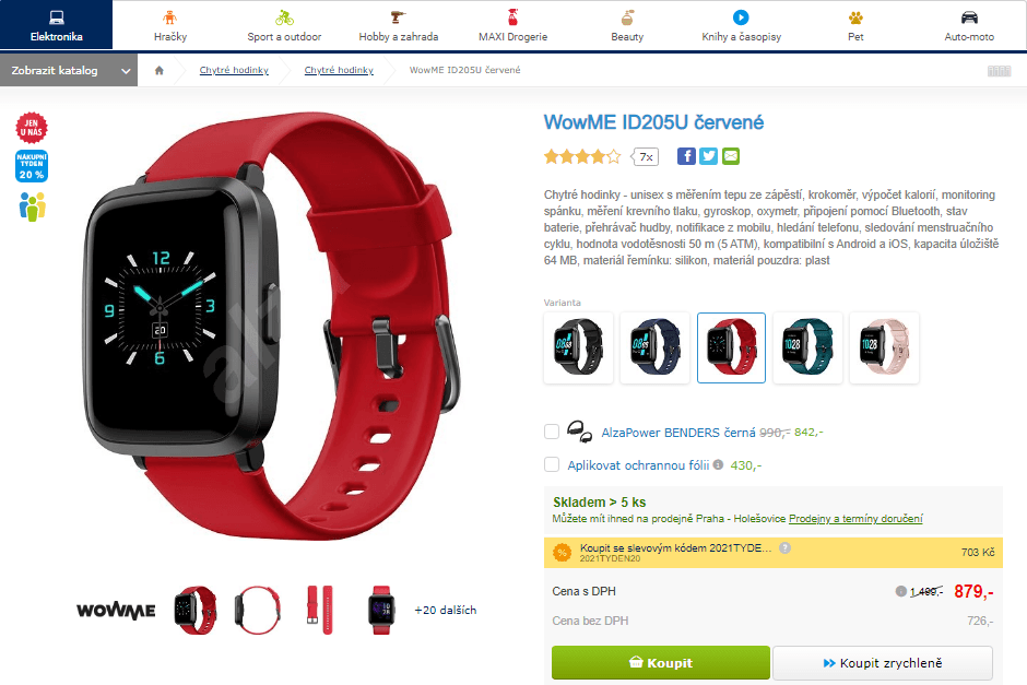 Chytré hodinky WowME ID205U