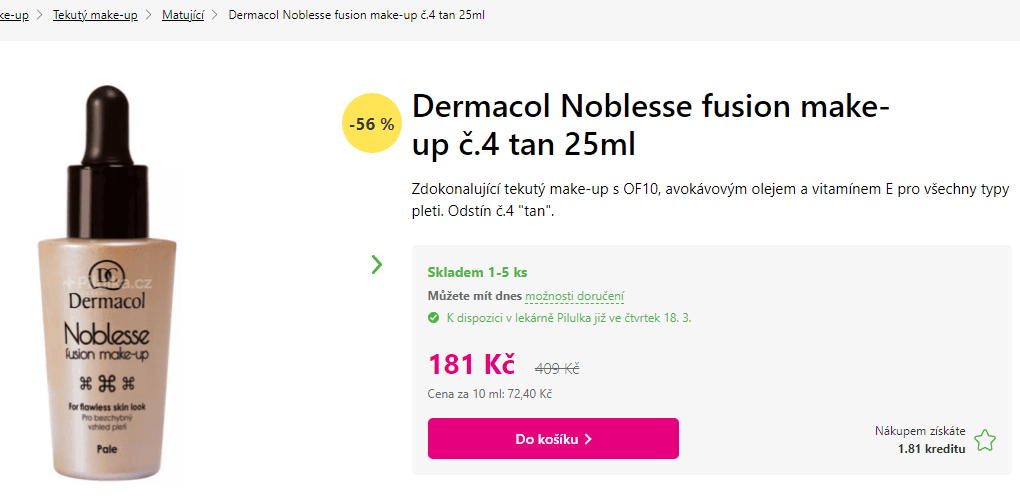 Make-up Dermacol Noblesse Fusion č.4