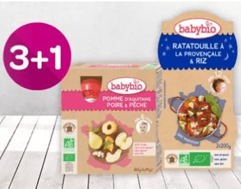 Dětské příkrmy Babybio 3+1 zdarma