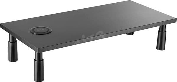 Podstavec pod monitor, Qi, 60×14×28 cm