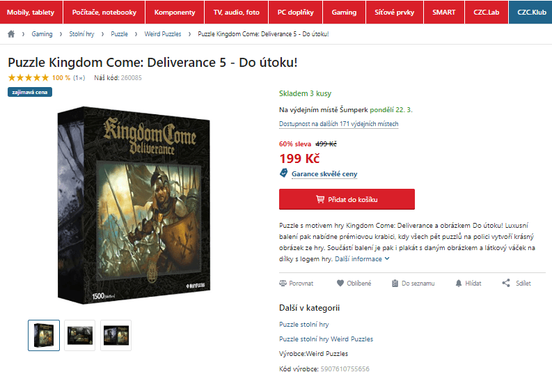 Puzzle Kingdom Come 1500 ks
