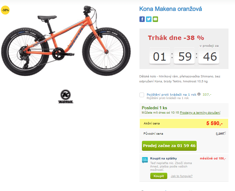 Dětské horské kolo Kona Makena