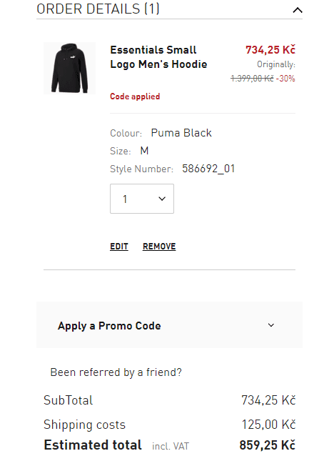 Extra sleva 25% na vše PUMA (i slevy)