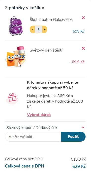 Školní batoh Bagmaster Galaxy, 1. stupeň