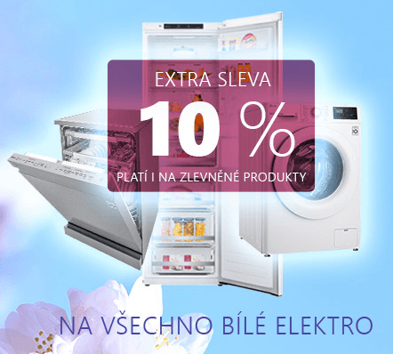 Slevový kód -10% na bílé spotřebiče