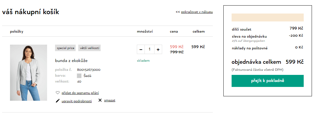 Sleva 25% na přechodové bundy