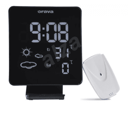 Meteostanice Orava Meteo, hodiny, budík