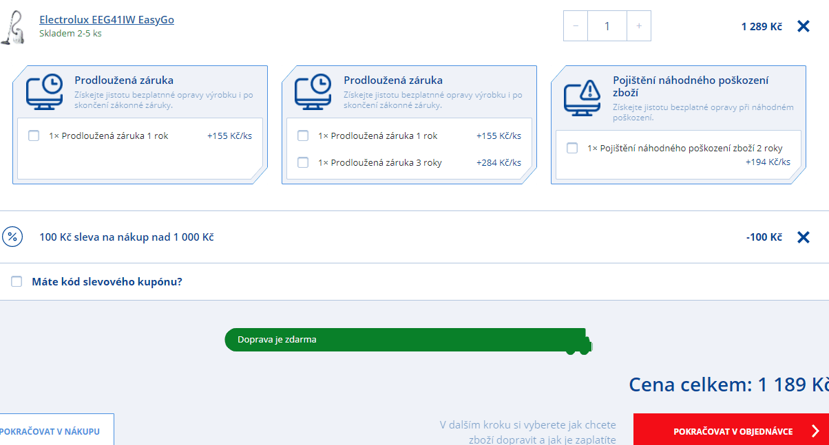 Sáčkový vysavač Electrolux