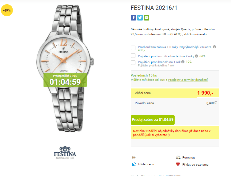 Dámské hodinky FESTINA 