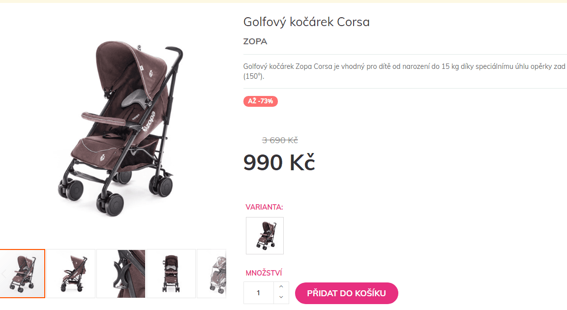 Golfový kočárek ZOPA Golf Corsa marrone
