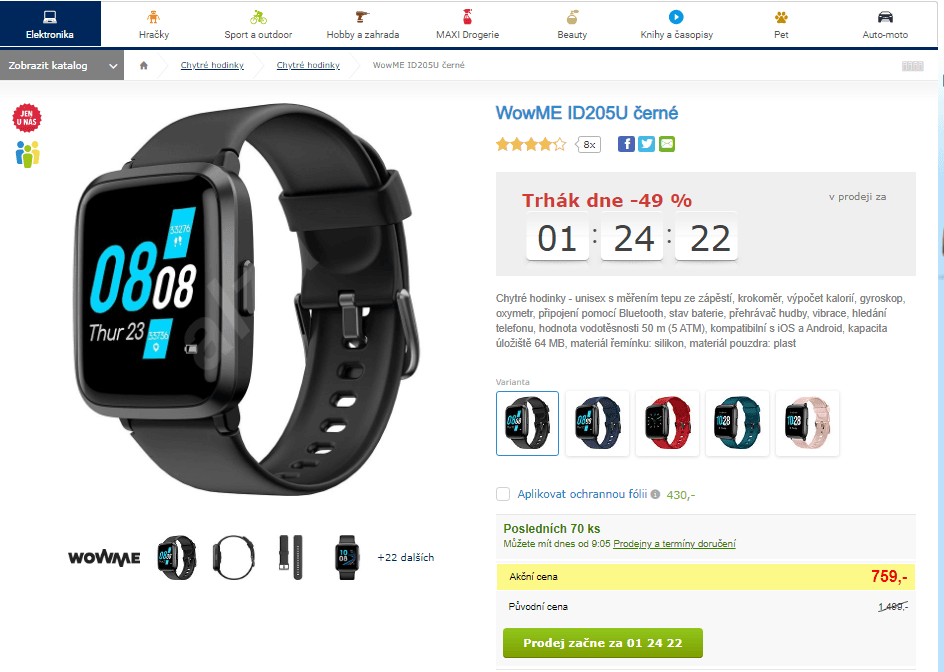 Chytré hodinky WowME ID205U