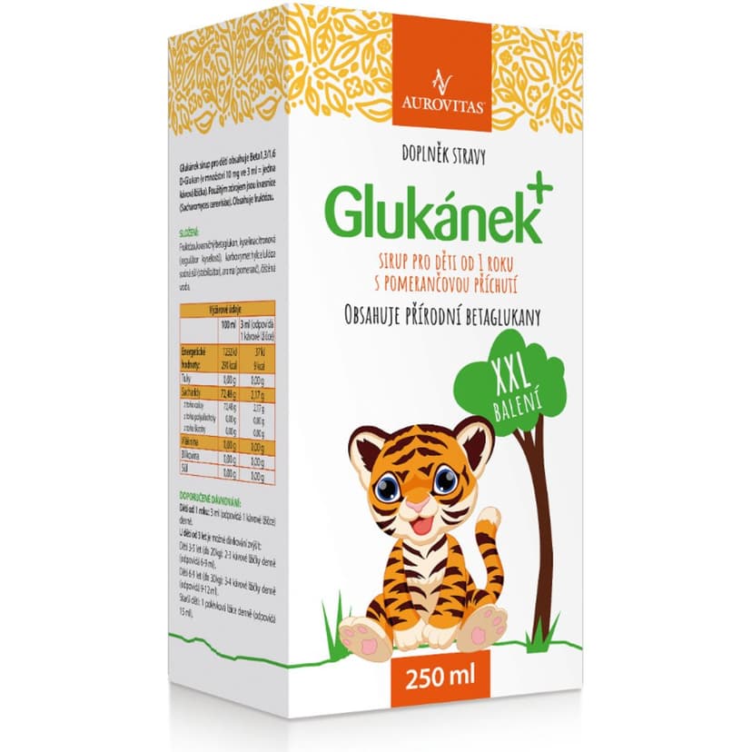 Sirup AUROVITAS Glukánek 250 ml